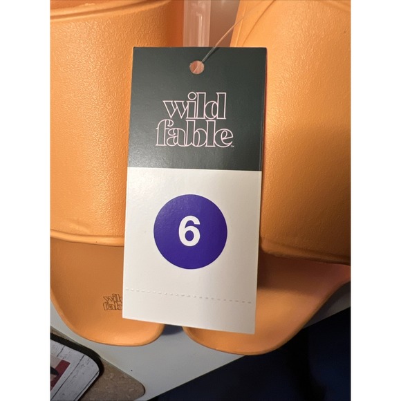 Wild Fable Orange Slides Size 6 New Never Worn - Picture 4 of 4